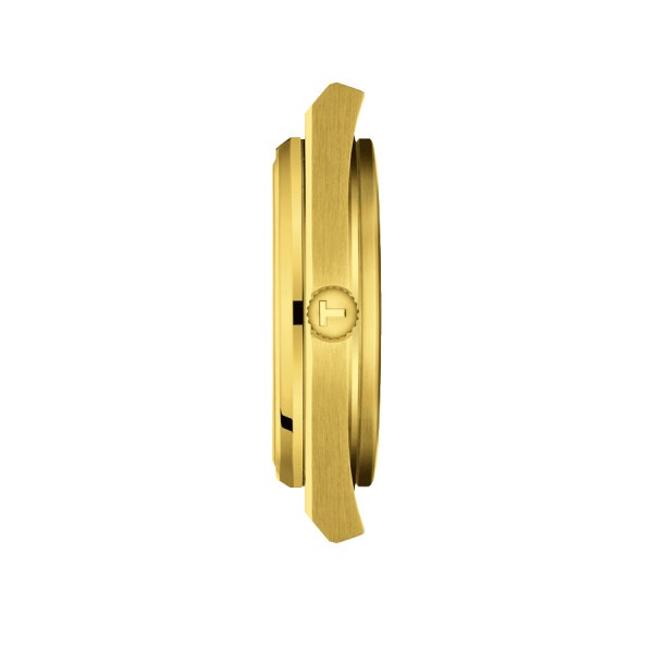 Montre Tissot PRX quartz cadran champagne bracelet acier pvd or jaune 40 mm