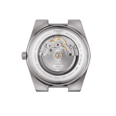 Tissot T-Classic PRX Powermatic 80 watch black dial black leather strap 40 mm T137.407.16.051.00