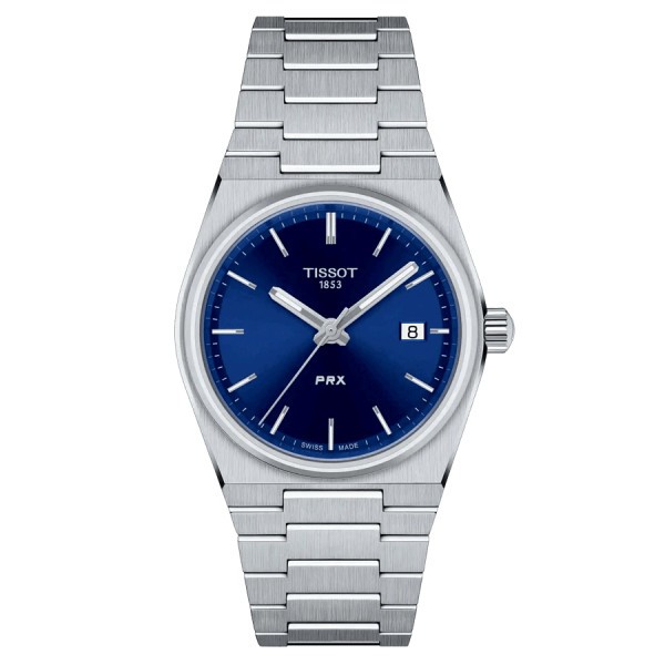 Montre Tissot T-Classic PRX quartz cadran bleu bracelet acier 35 mm T137.210.11.041.00