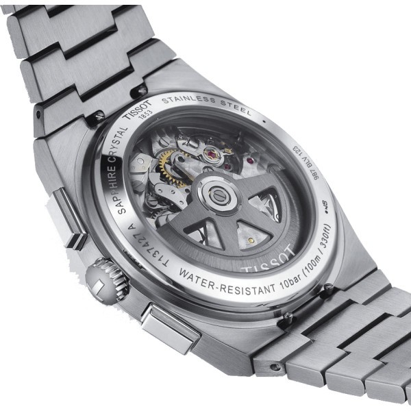 Tissot PRX Chronograph automatic watch blue dial steel bracelet 42 mm T137.427.11.041.00