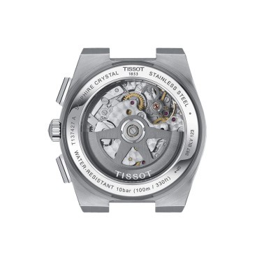 Tissot PRX Chronograph automatic watch blue dial steel bracelet 42 mm T137.427.11.041.00