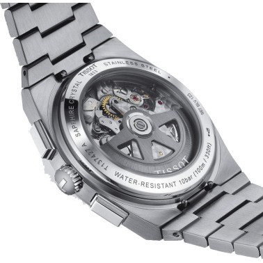 Tissot PRX Chronograph automatic watch silver dial steel bracelet 42 mm T137.427.11.011.00