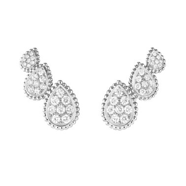 Puces Boucheron Serpent Bohème en or blanc et diamants JCO01456