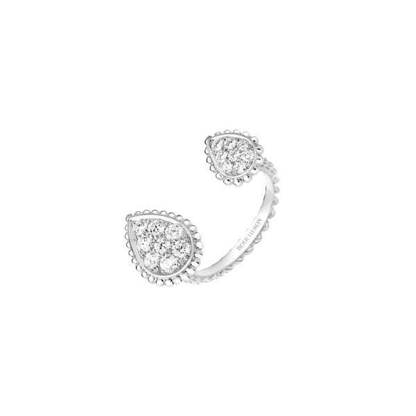 Bague Boucheron Serpent Bohème motifs S et XS en or blanc et diamants JRG02992