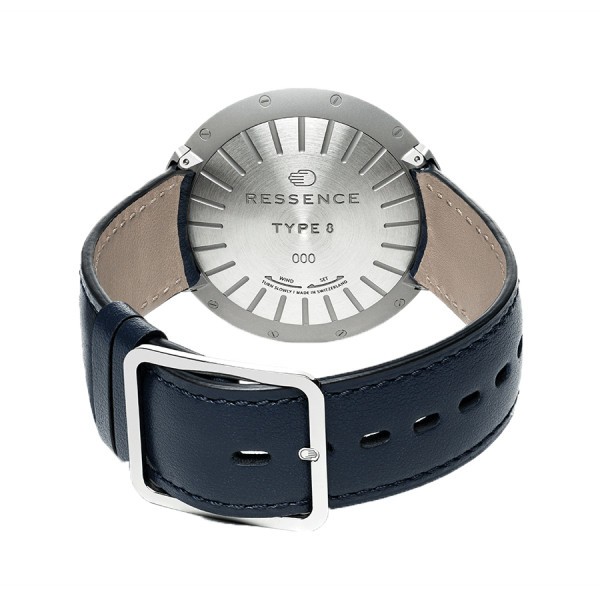Montre Ressence Type 8 C titane automatique cadran Cobalt bracelet tissus gris 42,9 mm