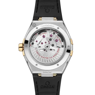 Montre Omega Constellation Co-Axial Master Chronometer Or & Acier cadran vert bracelet cuir 41 mm