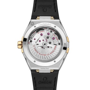 Omega Constellation Co-Axial Master Chronometer Gold & Steel watch green dial leather strap 41 mm