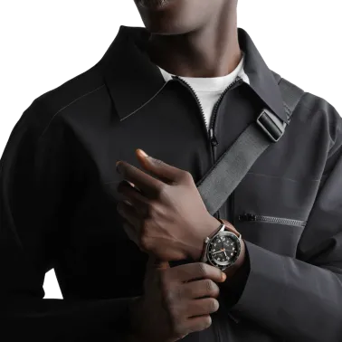 Longines Spirit Zulu Time automatic watch anthracite dial brown leather strap 42 mm L3.812.4.63.2