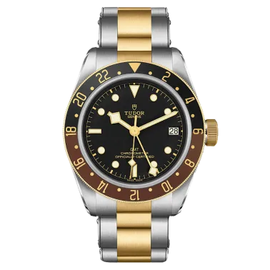 Tudor Black Bay GMT S&G automatic watch black dial steel and yellow gold bracelet 41 mm M79833MN-0001