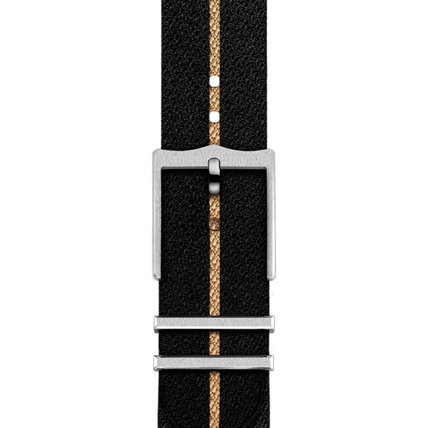 Tudor Black Bay GMT S&G automatic watch black dial black fabric strap with beige band 41 mm M79833MN-0004