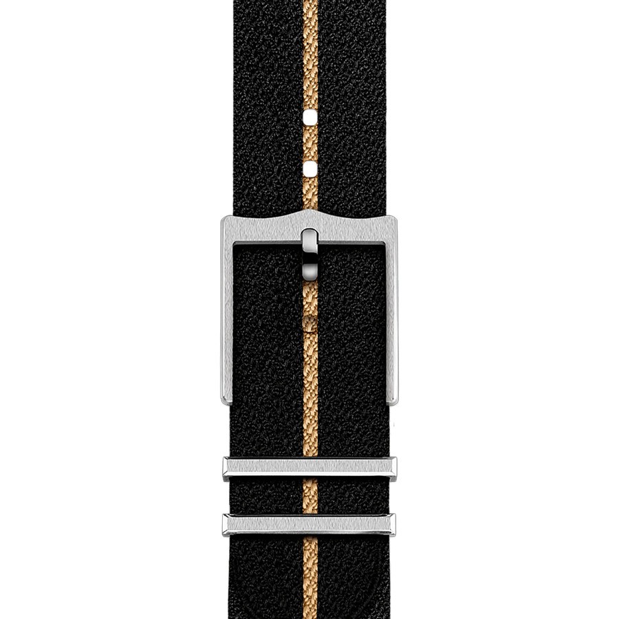 Montre Tudor Black Bay GMT S&G automatique cadran noir bracelet tissu noir avec bande beige 41 mm