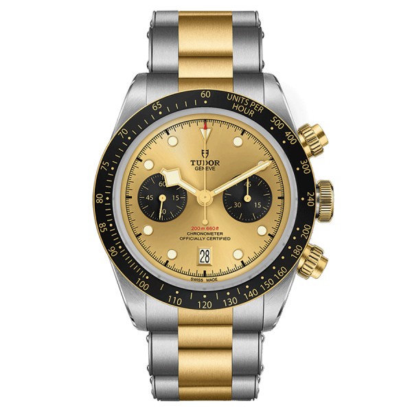 Tudor Black Bay Chrono S&G automatic watch gold dial steel and yellow gold bracelet 41 mm M79363N-0007