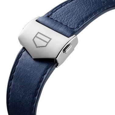 Montre TAG Heuer Monaco Gulf Edition Spéciale automatique cadran bleu bracelet cuir bleu 39 mm CBL2115.FC6494