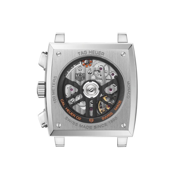 Montre TAG Heuer Monaco Gulf Edition Spéciale automatique cadran bleu bracelet cuir bleu 39 mm CBL2115.FC6494