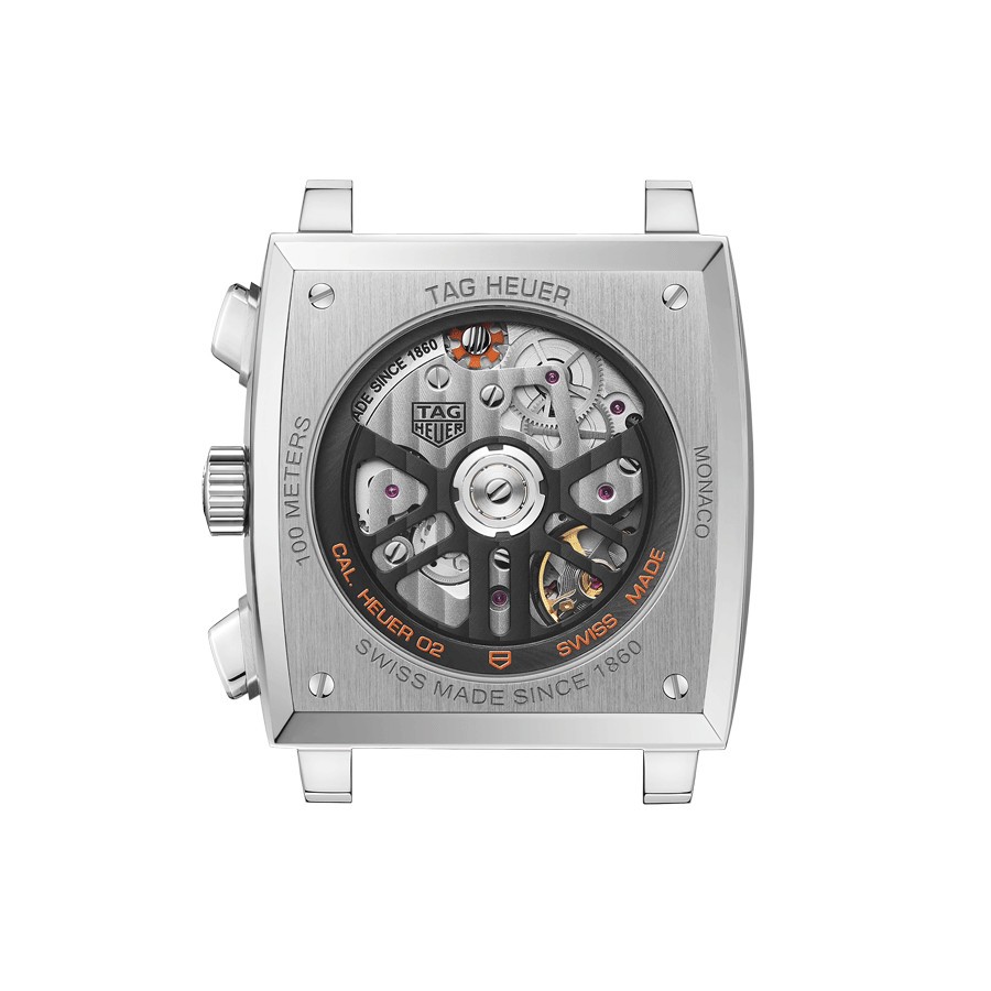 Montre TAG Heuer Monaco Gulf Edition Spéciale automatique cadran bleu bracelet cuir bleu 39 mm CBL2115.FC6494