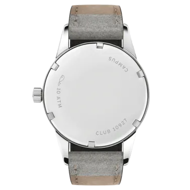 Montre NOMOS Club Campus Deep Pink mécanique cadran rose bracelet cuir gris 36 mm 711