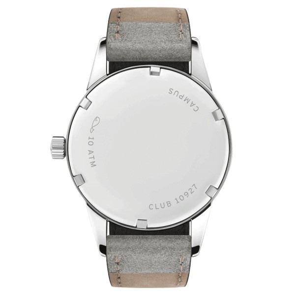 Montre NOMOS Club Campus Deep Pink mécanique cadran rose bracelet cuir gris 36 mm 711