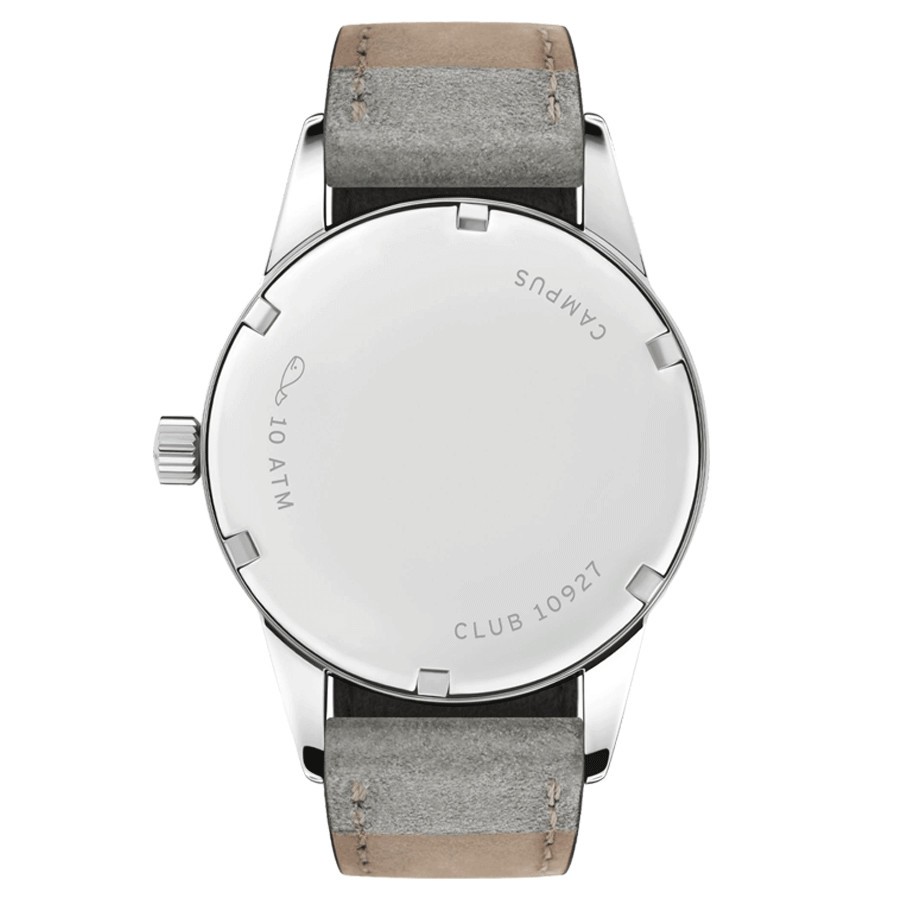 Montre NOMOS Club Campus Deep Pink mécanique cadran rose bracelet cuir gris 36 mm 711