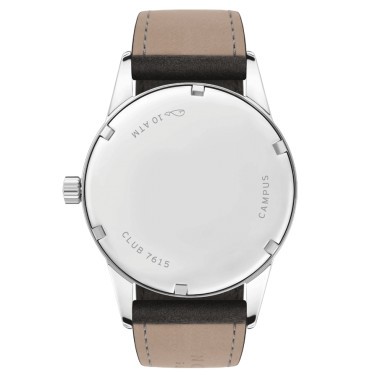 Montre NOMOS Club Campus 38 Blue Purple mécanique cadran purple bracelet cuir noir 38 mm