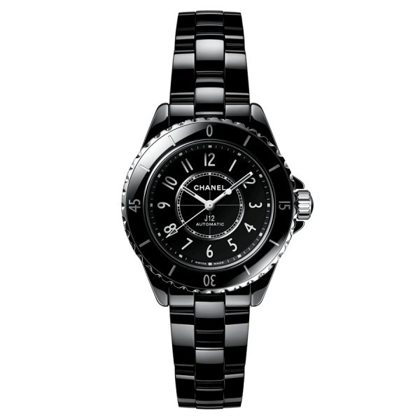 CHANEL J12 Calibre 12.2 black dial black ceramic bracelet 33 mm H5696