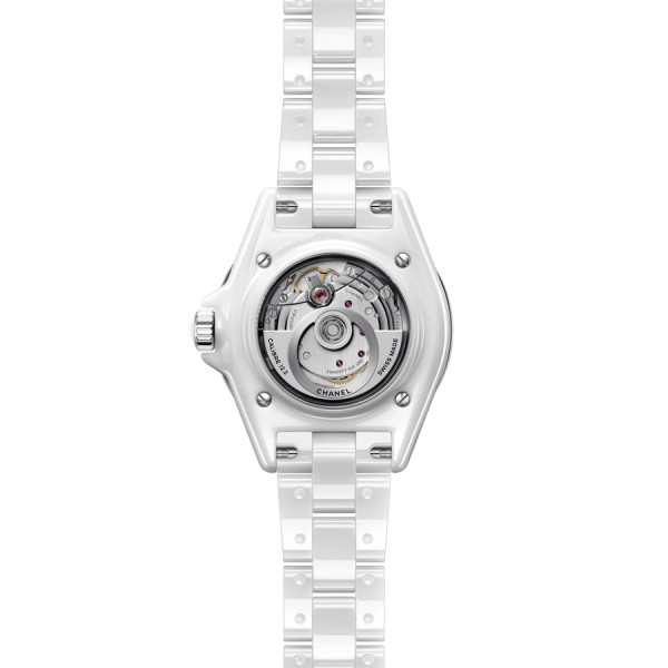 Montre CHANEL J12 Calibre 12.2 cadran blanc bracelet céramique blanche 33 mm