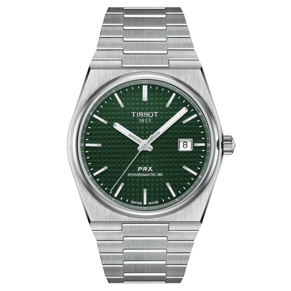 Montre Tissot PRX Powermatic 80 cadran vert bracelet acier 40 mm