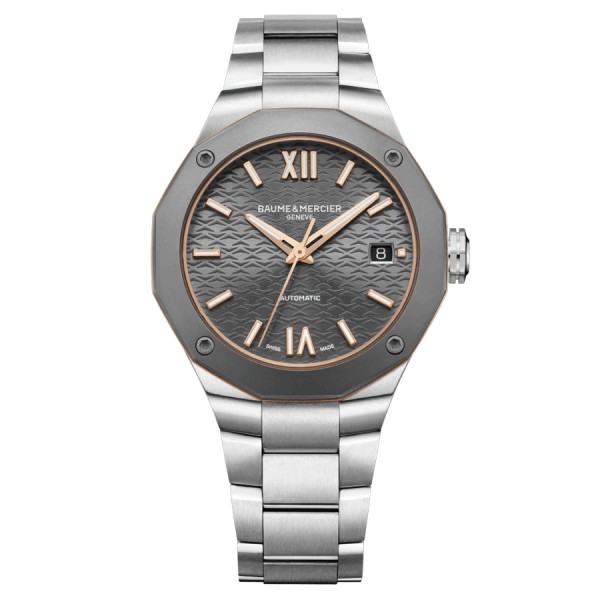 Watch Baume et Mercier Riviera automatic grey dial steel bracelet 36 mm 10661
