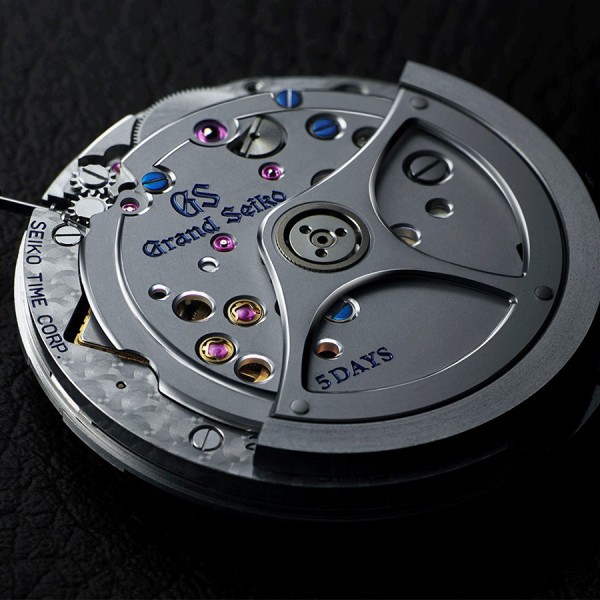 Montre Grand Seiko Evolution 9 Plongée Titane Spring Drive cadran noir bracelet titane 43,8 mm