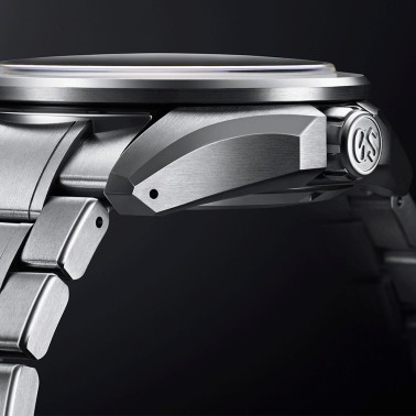 Montre Grand Seiko Evolution 9 GMT Titane Spring Drive cadran noir bracelet titane 41 mm