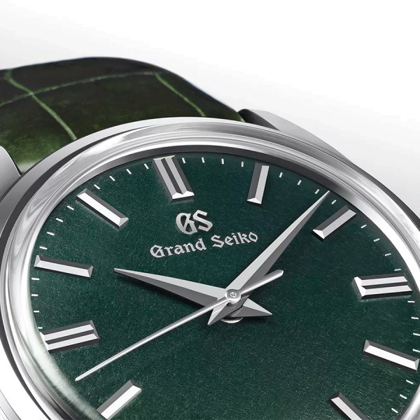 Montre Grand Seiko Elegance mécanique "Byōka" cadran vert bracelet cuir vert 37,3 mm