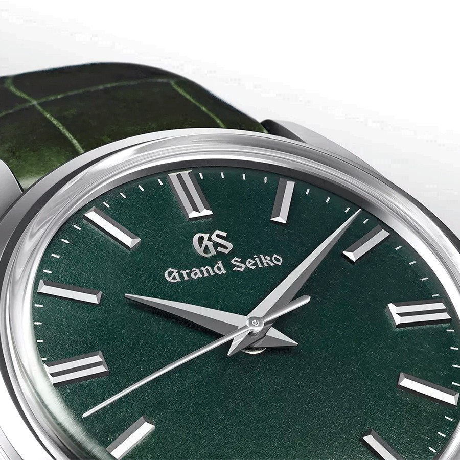 Montre Grand Seiko Elegance mécanique "Byōka" cadran vert bracelet cuir vert 37,3 mm