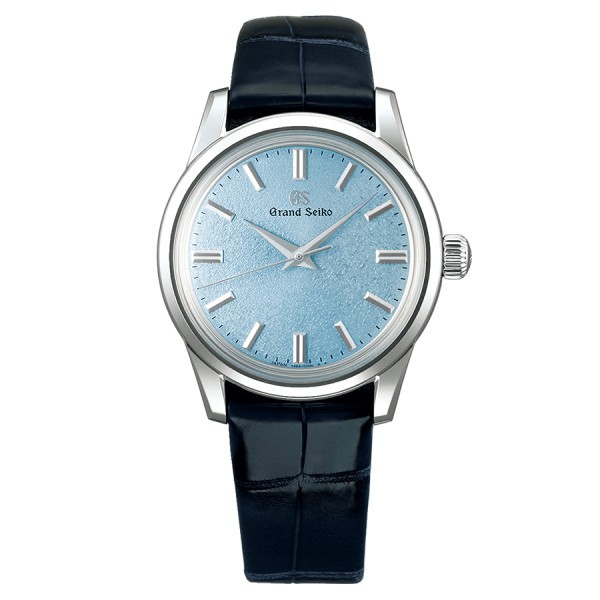 Montre Grand Seiko Elegance mécanique "Kishun" cadran bleu bracelet cuir bleu 37,3 mm