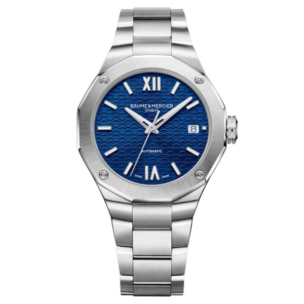 Montre Baume et Mercier Riviera automatique cadran bleu bracelet acier 36 mm 10679