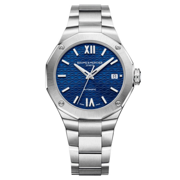 Watch Baume et Mercier Riviera automatic blue dial steel bracelet 36 mm 10679