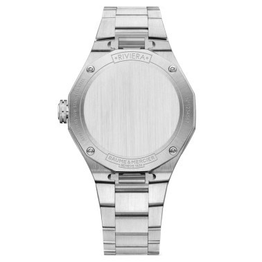 Montre Baume et Mercier Riviera quartz cadran vert bracelet acier 36 mm