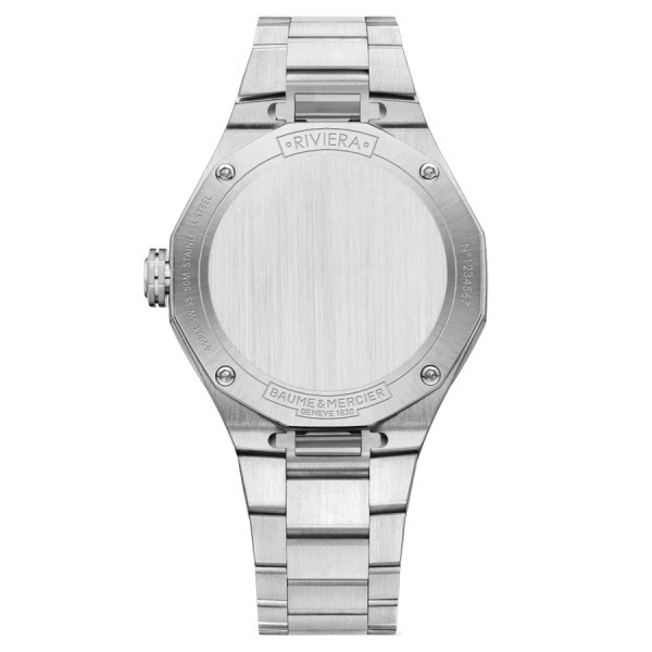 Montre Baume et Mercier Riviera quartz cadran vert bracelet acier 36 mm