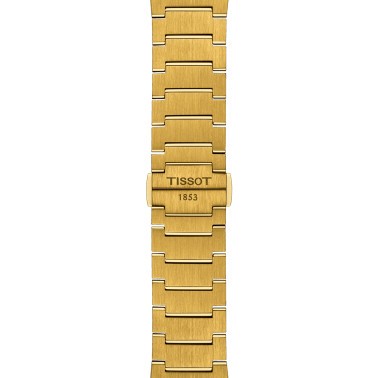 Montre Tissot PRX quartz cadran champagne bracelet acier pvd or jaune 40 mm
