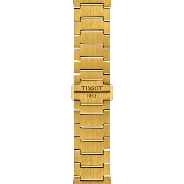 Montre Tissot PRX quartz cadran champagne bracelet acier pvd or jaune 40 mm
