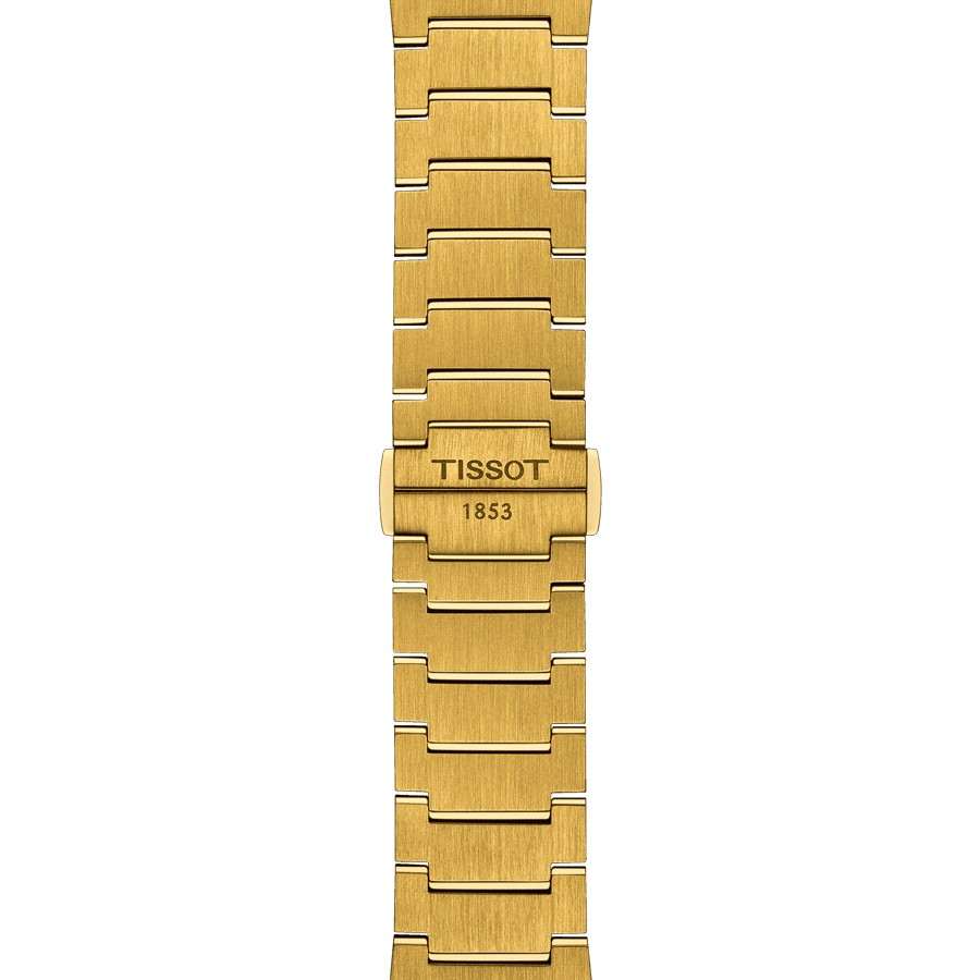 Montre Tissot PRX quartz cadran champagne bracelet acier pvd or jaune 40 mm