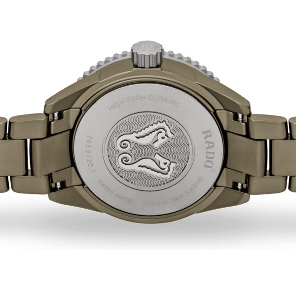 Montre Rado Captain Cook High-Tech Ceramic Diver automatique cadran vert bracelet céramique vert 43 mm R32130312