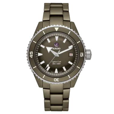 Rado Captain Cook High-Tech Ceramic Diver automatic watch green dial green ceramic bracelet 43 mm R32130312