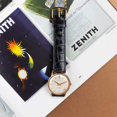 Zenith Calibre 2542PC Automatic yellow gold case circa 1960 34 mm
