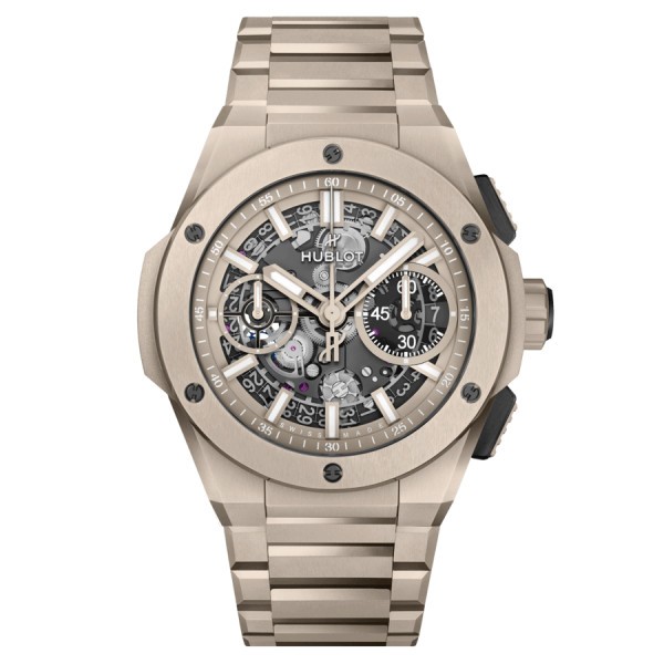 Hublot Big Bang Integral Beige automatic watch skeleton dial beige ceramic bracelet 42 mm