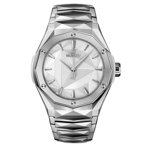 Hublot Classic Fusion Orlinski automatic watch white dial titanium bracelet 40 mm 550.NS.2200.NS.ORL22