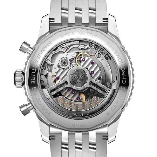 Montre Breitling Navitimer automatique B01 Chronographe cadran cuivre bracelet acier 43 mm AB0138241K1A1