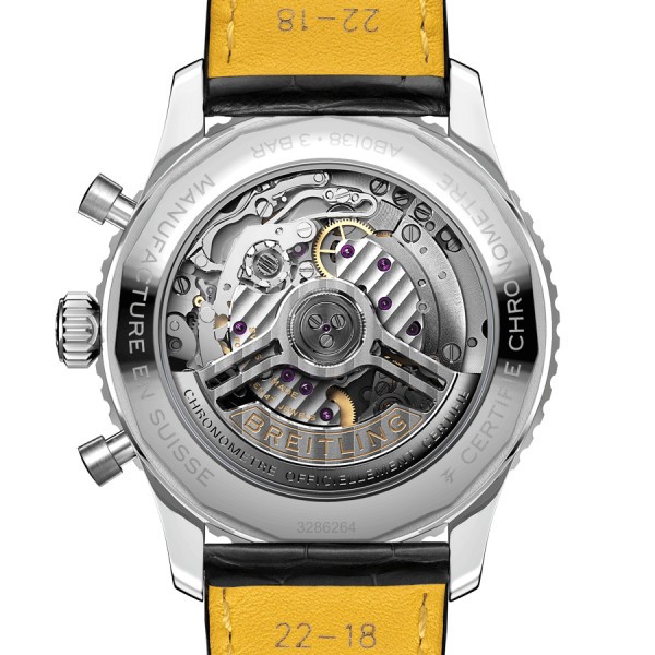 Montre Breitling Navitimer automatique B01 Chronographe cadran cuivre bracelet cuir noir 43 mm AB0138241K1P1