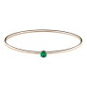 Bracelet Jonc flexible Lepage Pur en or rose et émeraude LEP3ER