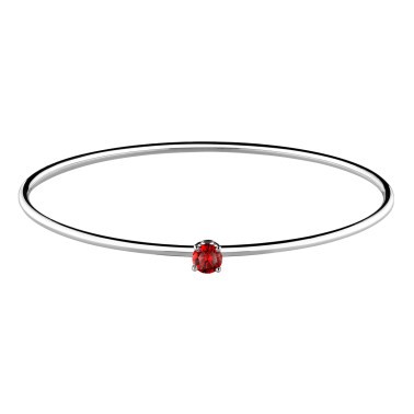 Bracelet Jonc flexible Lepage Pur en or blanc et rubis LEP3RG