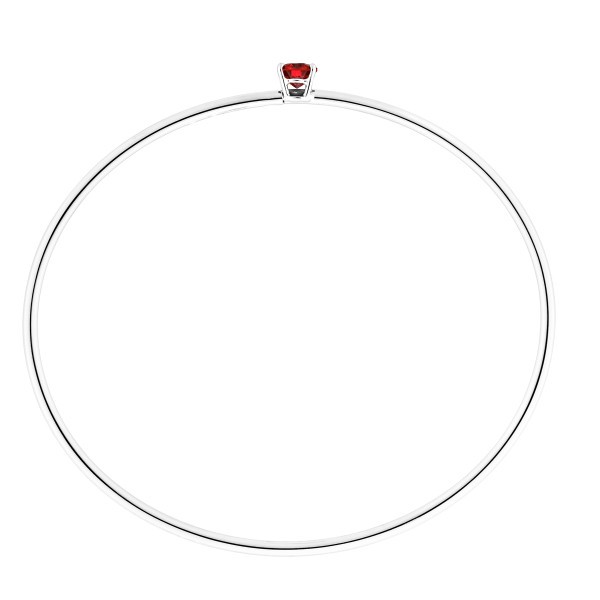 Bracelet Jonc flexible Lepage Pur en or blanc et rubis LEP3RG