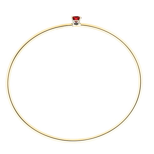 Bracelet Jonc flexible Lepage Pur en or jaune et rubis LEP3RJ